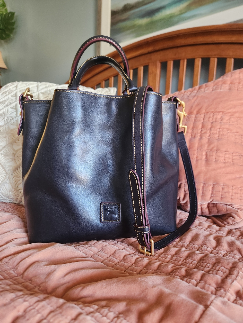 Dooney & Bourke Florentine Small Barlow Leather Pebbled Satchel with Strap